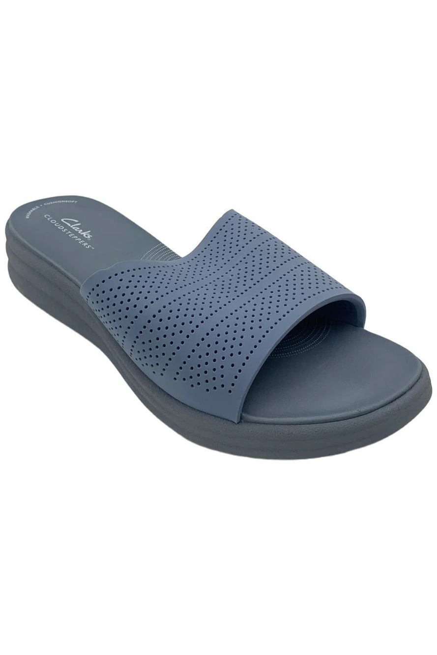 CLOUDSTEPPERS by Clarks Women's Drift Twist Casual Slides Blue - Wide